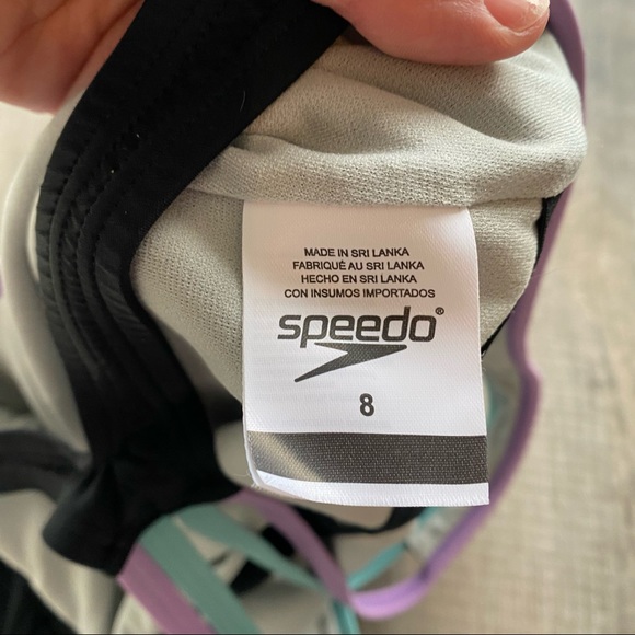 Speedo Double Crossback One-Piece Black Size 8 - Picture 5 of 7